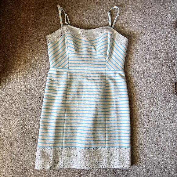 Lilly Pulitzer Women´s Remi Horizon Bayview Stripe Metallic Summer Dress Size 6 - Picture 3 of 13